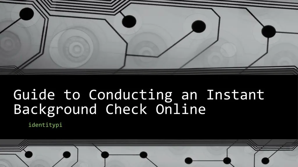 guide to conducting an instant background check online