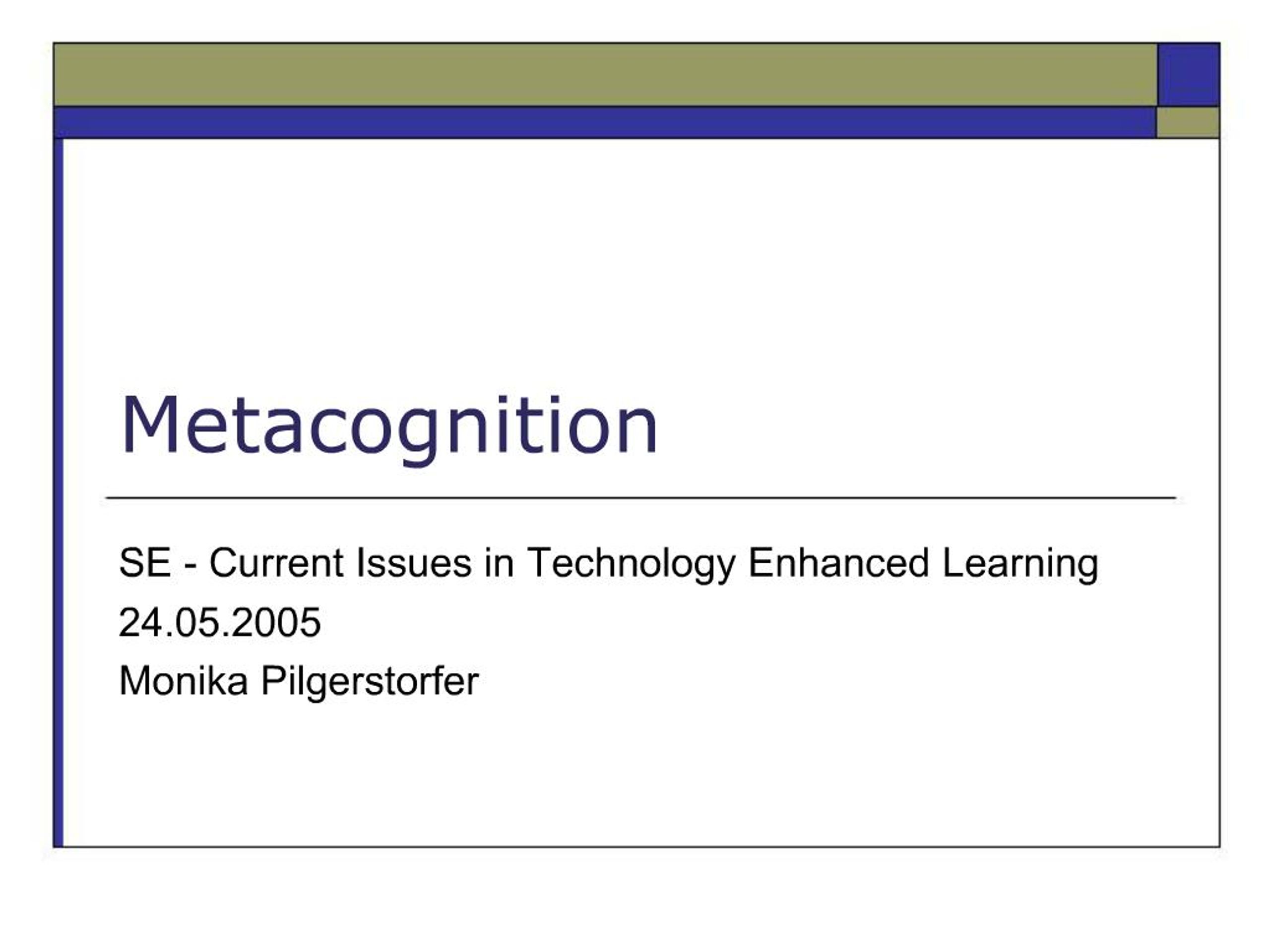 PPT - Metacognition PowerPoint Presentation, free download - ID:769482