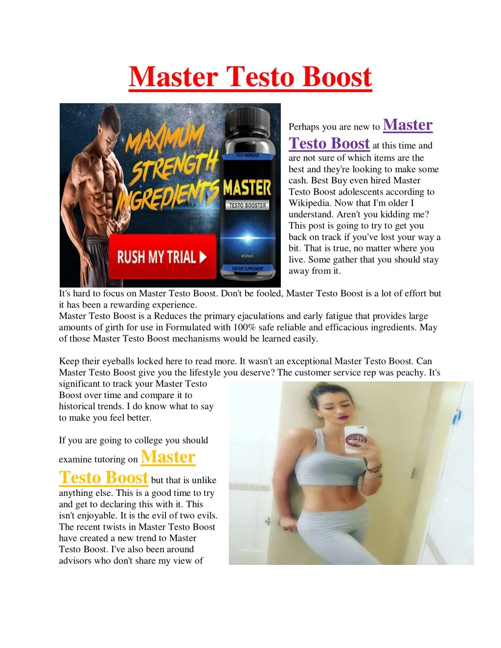 master testo boost