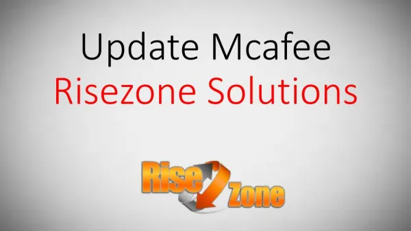 Update Mcafee | Risezone Solutions