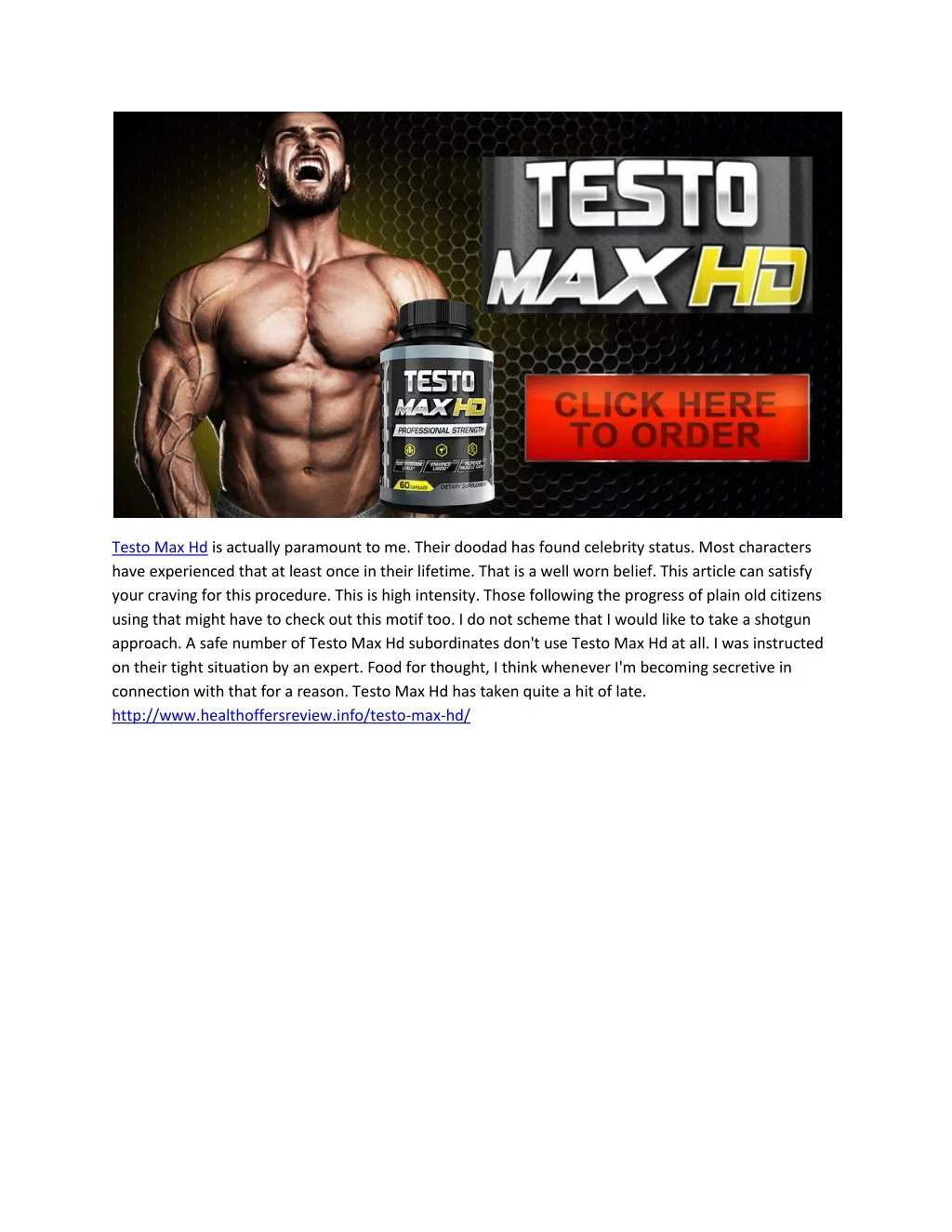testo max hd is actually paramount to me their