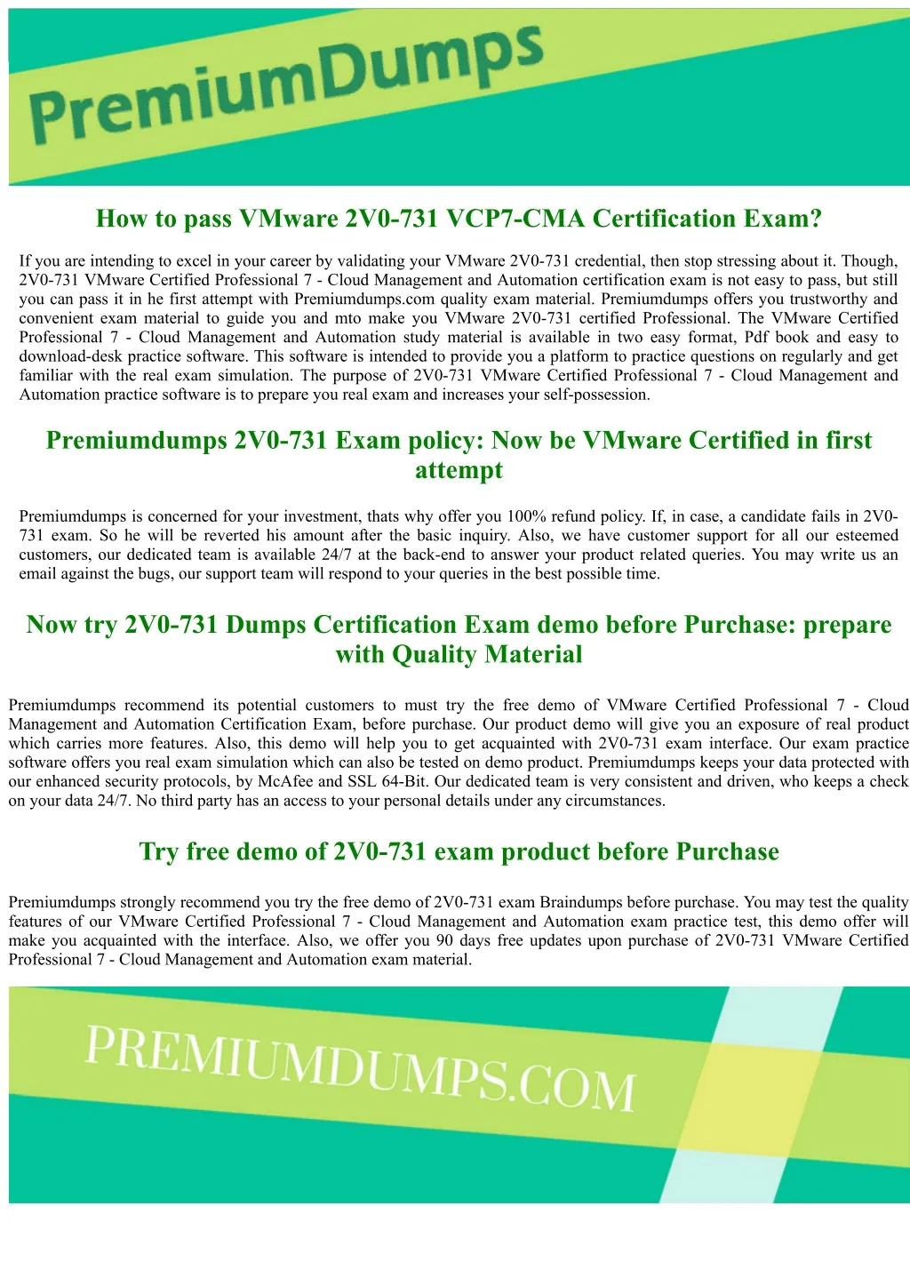 how to pass vmware 2v0 731 vcp7 cma certification