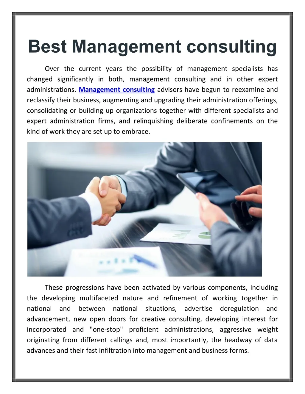 best management consulting
