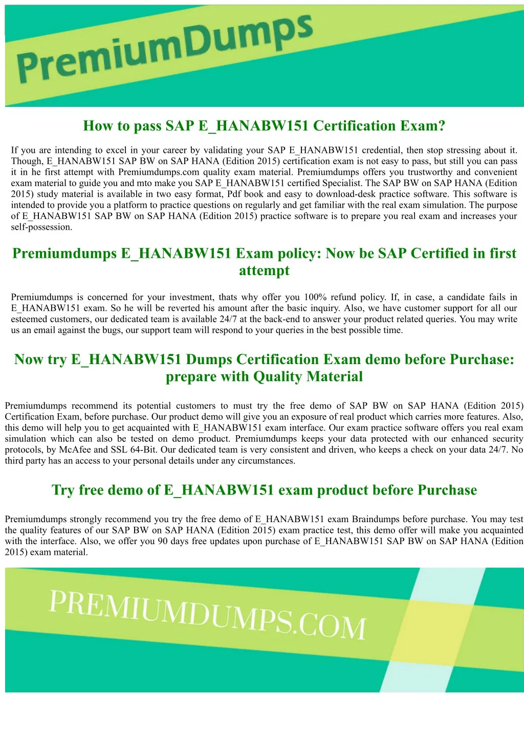 how to pass sap e hanabw151 certification exam