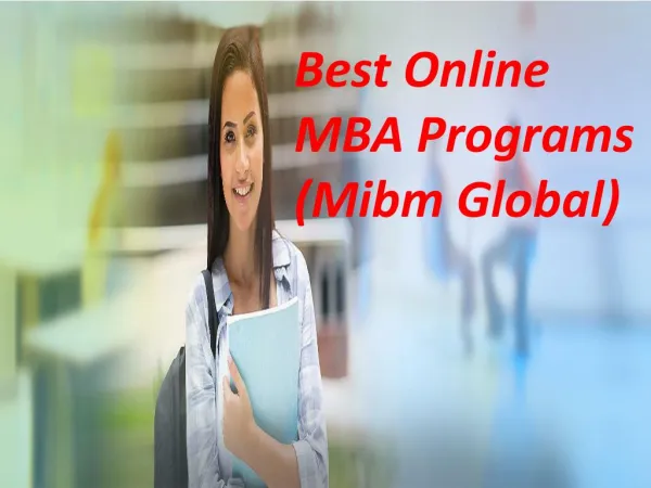 Best Online MBA Programs (Mibm Global)