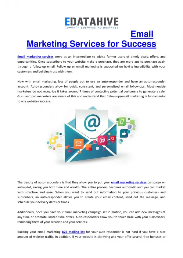 Choosing the Best Email Marketing Service Providers