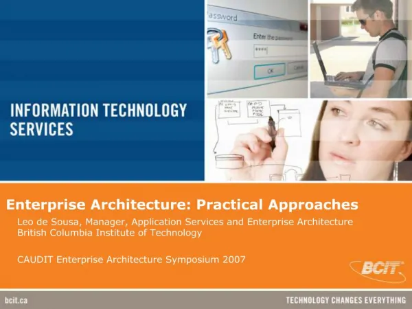 Enterprise Architecture: Practical Approaches