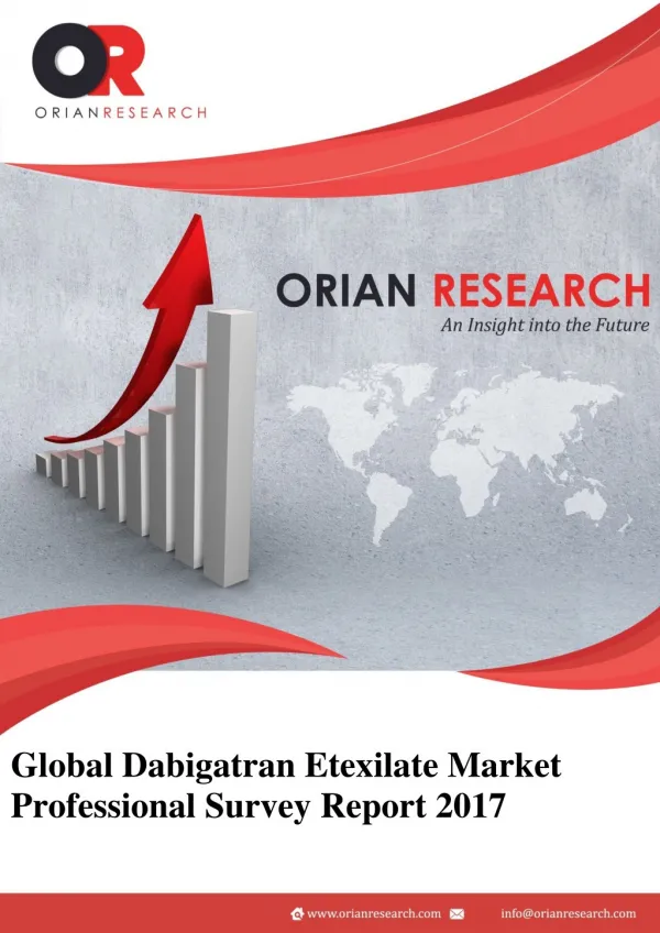 Dabigatran Etexilate Market Sales Industry Will Gain Demand in International Market Till 2022