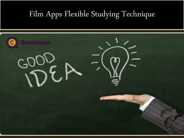 Film Apps Flexible Studying Technique