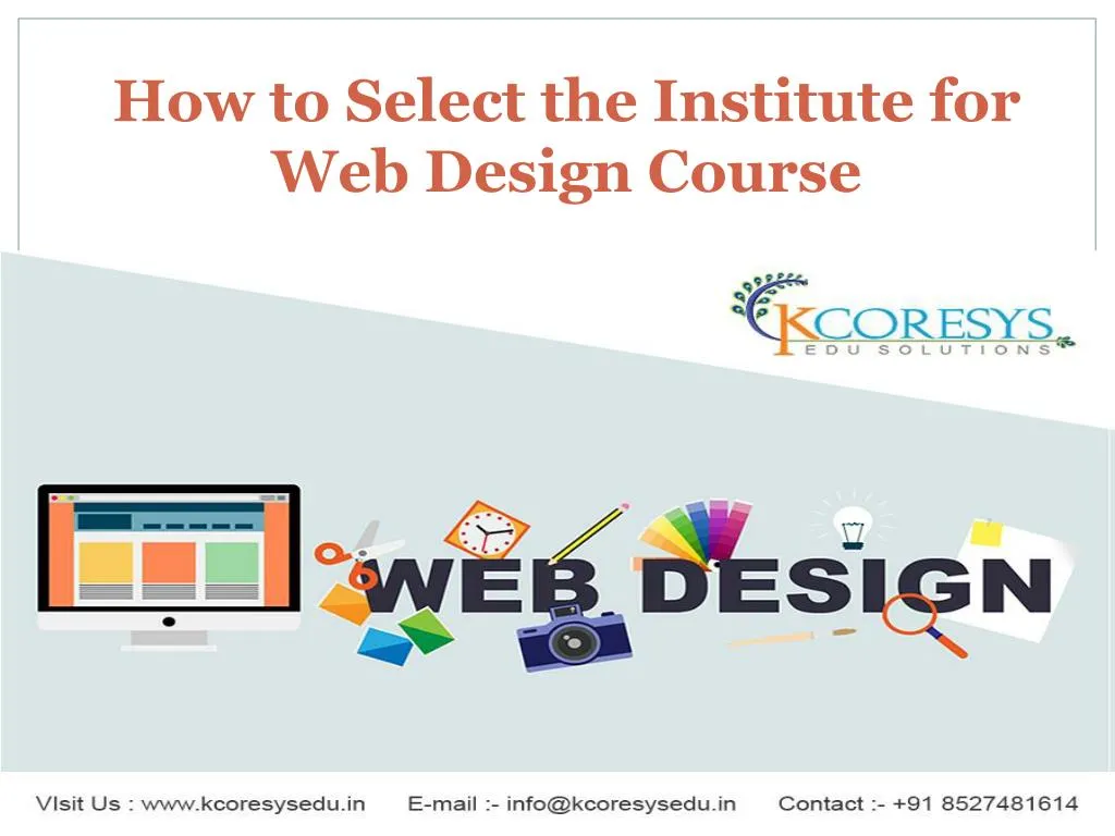 how to select the institute for web design course