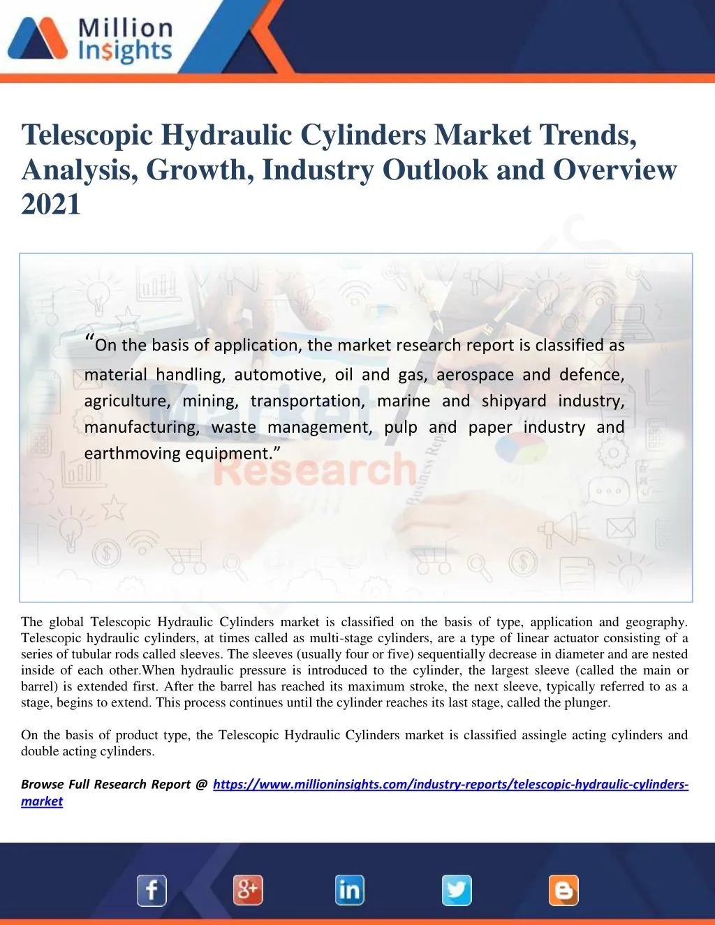 telescopic hydraulic cylinders market trends