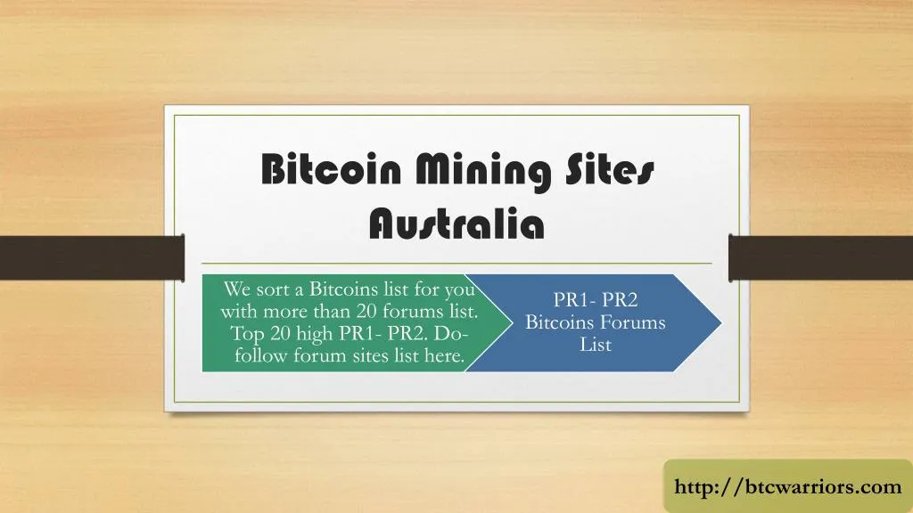 bitcoin mining sites australia