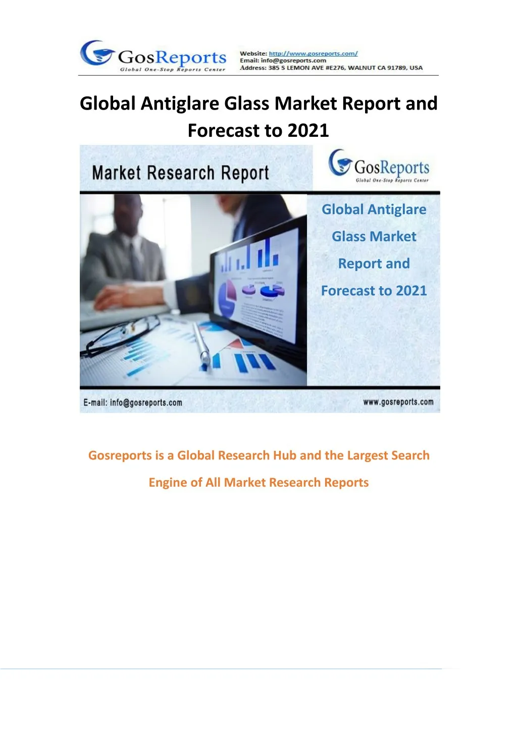 global antiglare glass market report and forecast