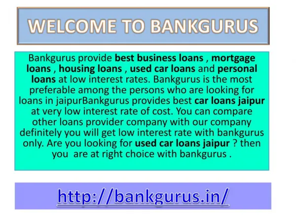 Best Rates on Mortgage Loans- Bankgurus