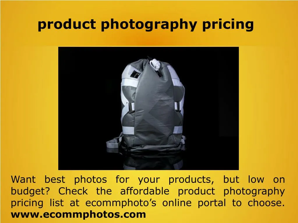 product photography pricing