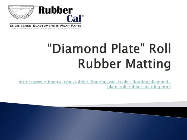 “Diamond Plate” Roll Rubber Matting