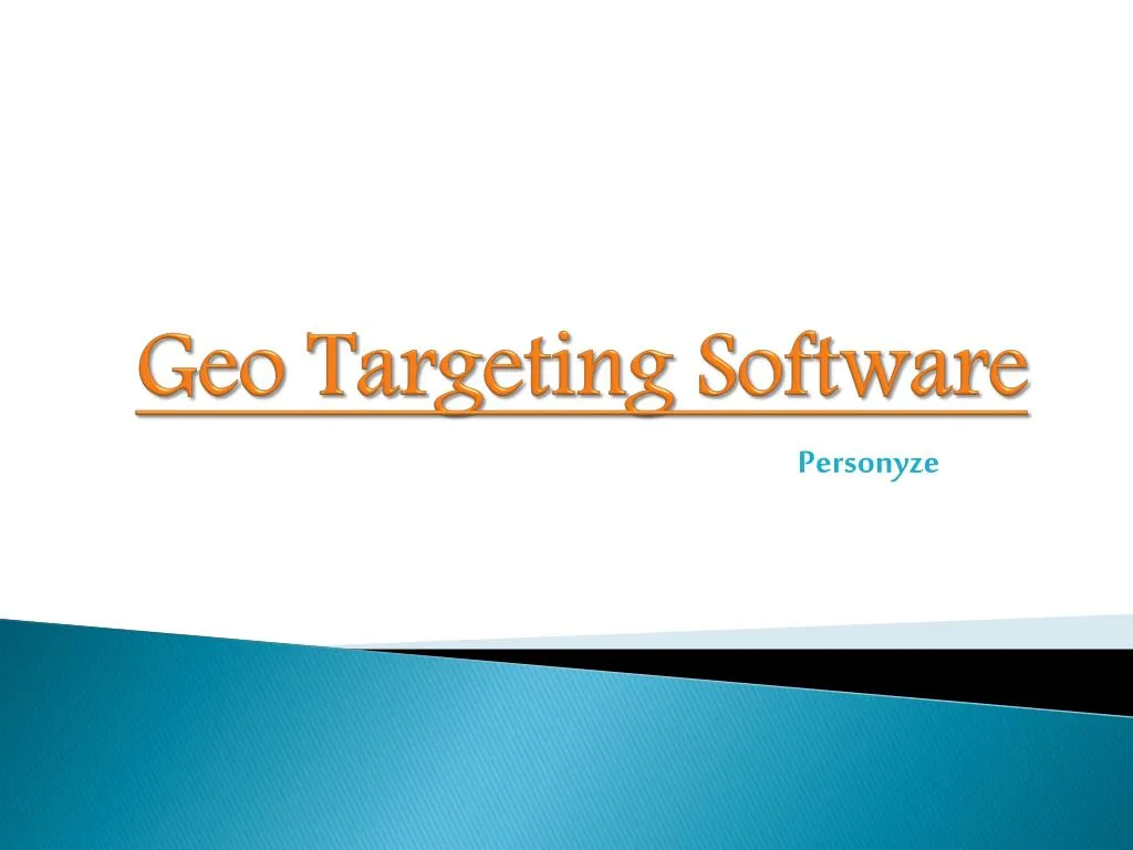 geo targeting software