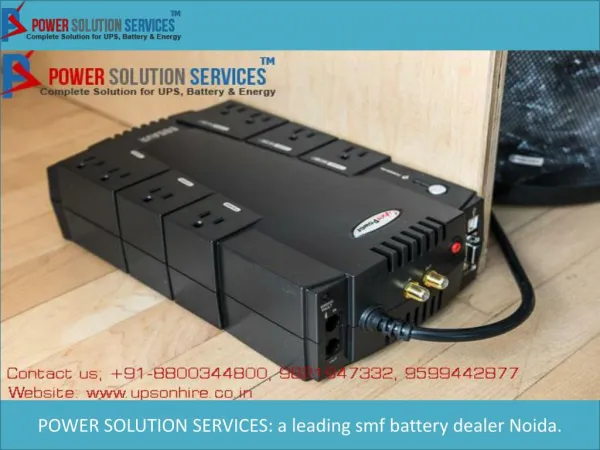 POWER SOLUTION SERVICES: a leading smf battery dealer Noida.