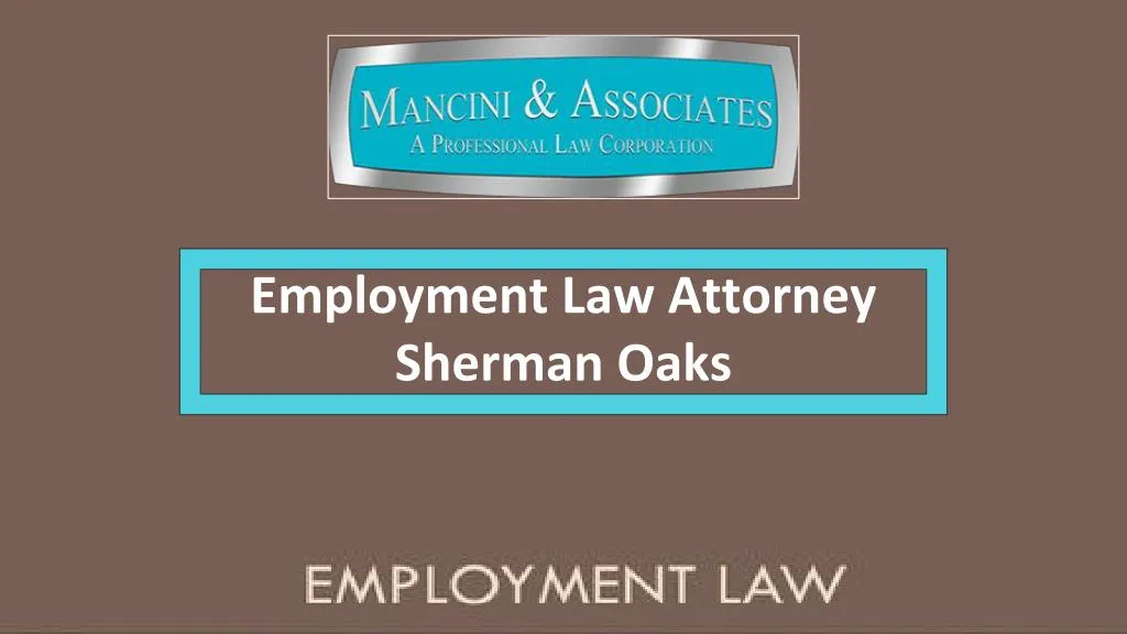 employment law attorney sherman oaks
