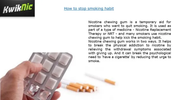 How to stop smoking habit