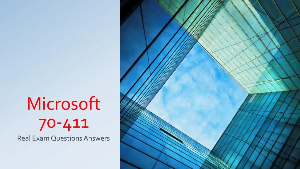 microsoft 70 411 real exam questions answers