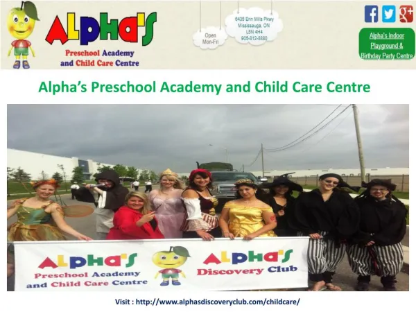 Alpha’s Preschool Academy and Child Care Centre Mississauga