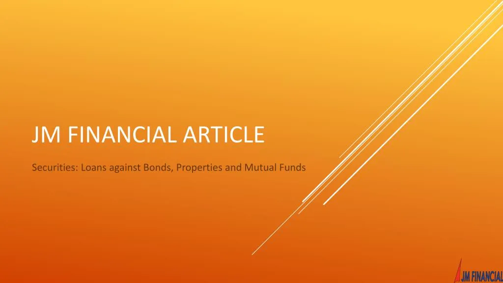 jm financial article