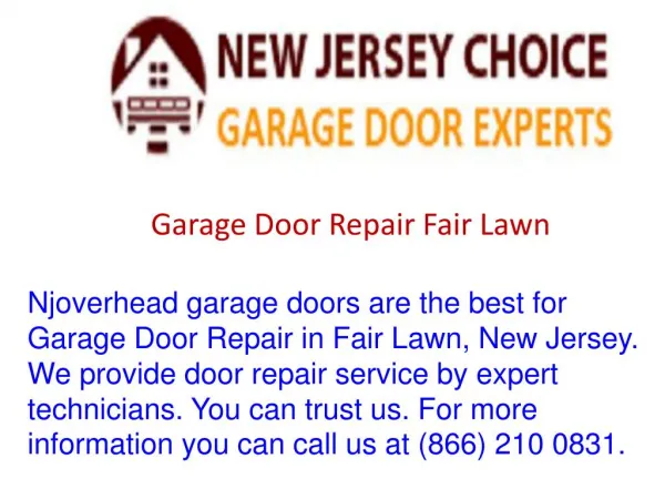 Garage Door Repair Fair Lawn