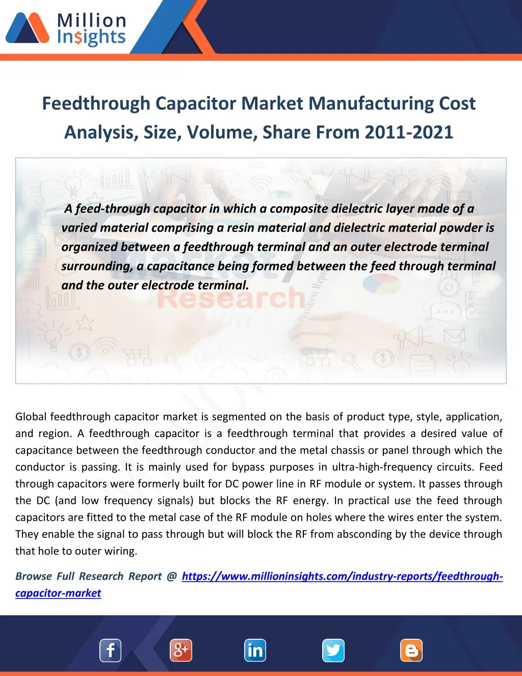 feedthrough capacitor market manufacturing cost