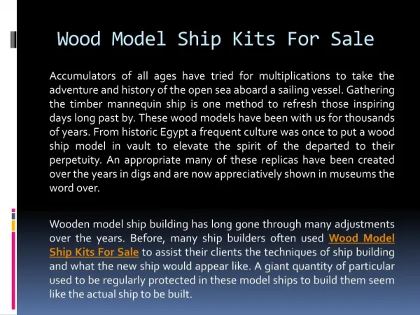Wood Model Ship Kits For Sale