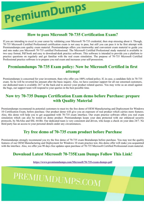 70-735 Microsoft Certified Professional Exam Questions