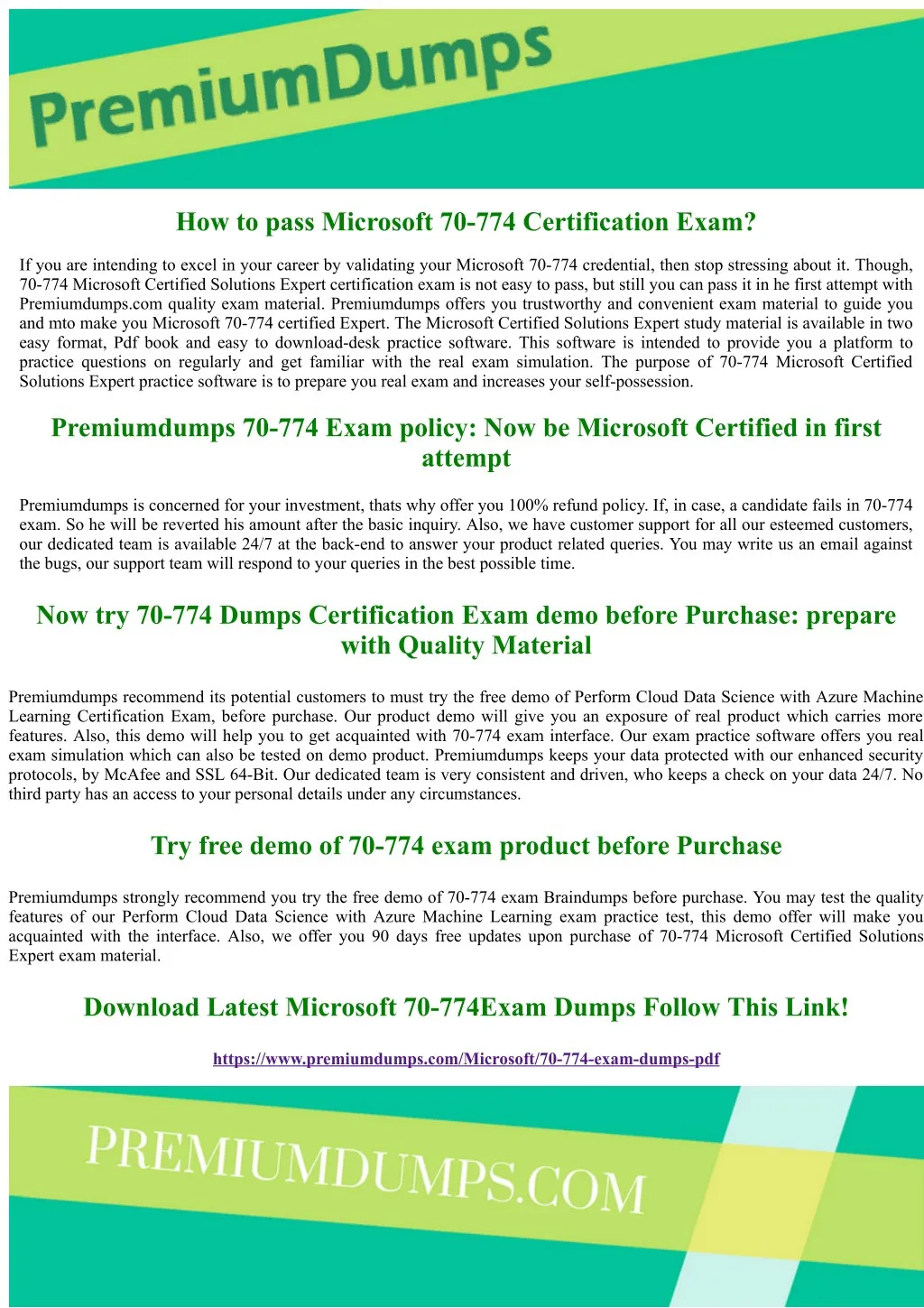 how to pass microsoft 70 774 certification exam
