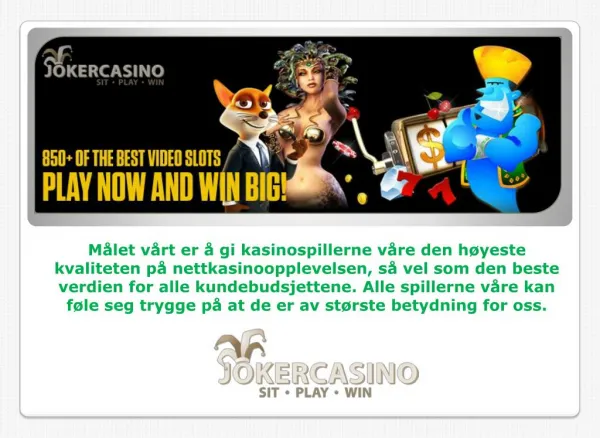 casino bonus, norsk kasino