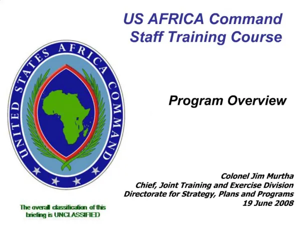 US AFRICA Command Staff Training Course