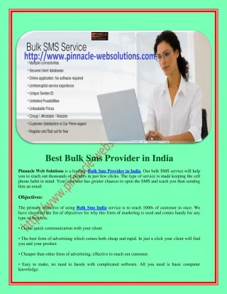 Best Bulk Sms Provider in India - slide 1