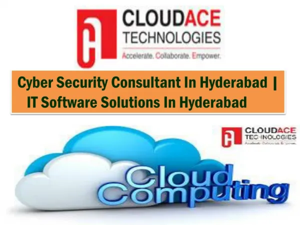 Cyber Security Consultant In Hyderabad | IT Software Solutions In Hyderabad