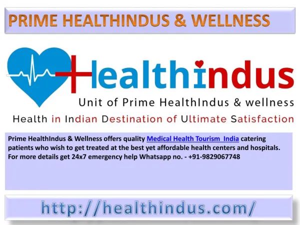 Get Low Cost Medical Treatment in India - Prime HealthIndus & Wellness