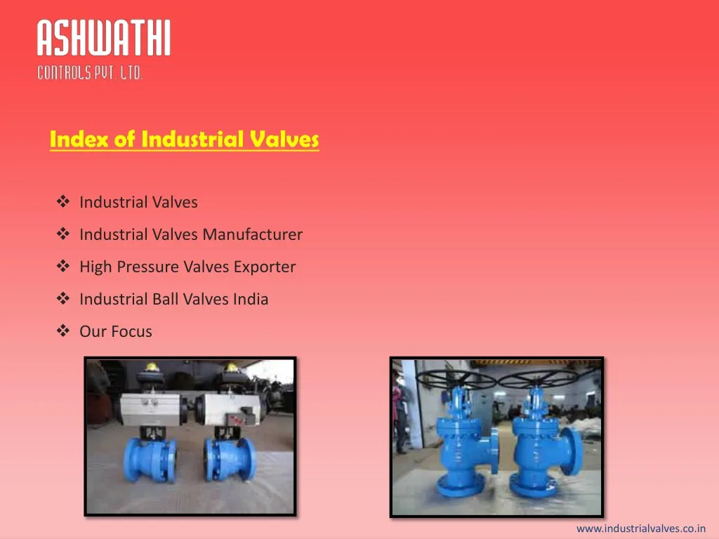 index of industrial valves