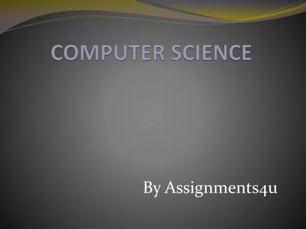 Computer science Assignment Help