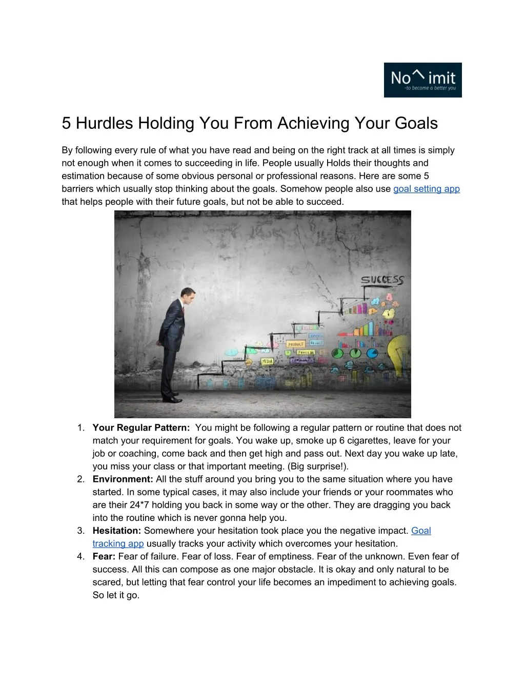 5 hurdles holding you from achieving your goals