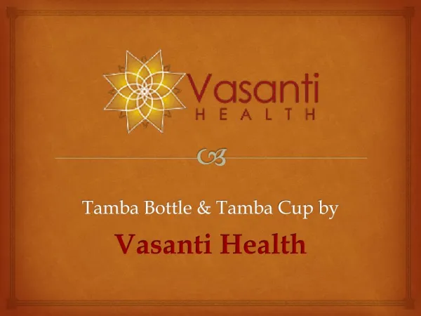 Tamba Bottle & Tamba Cup by Vasanti Health