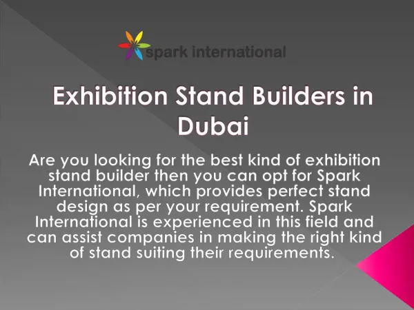 Exhibition Stand Builders in Dubai