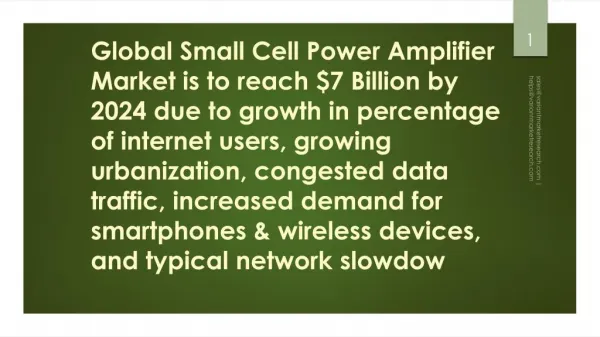 Small Cell Power Amplifier Market