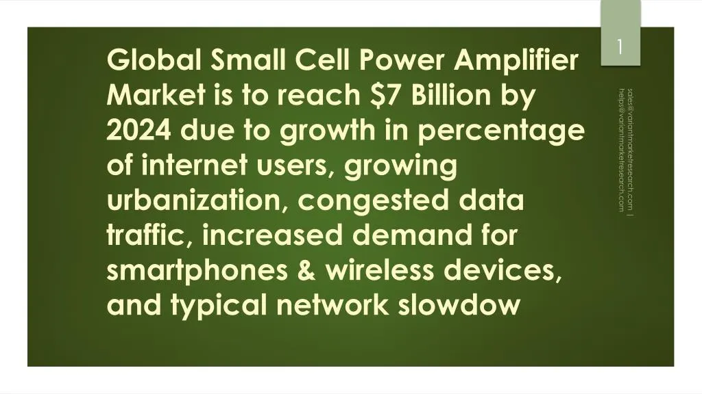 global small cell power amplifier market