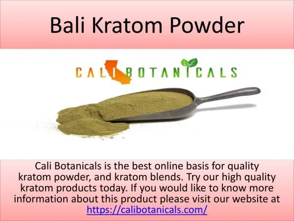 Bali Kratom Powder