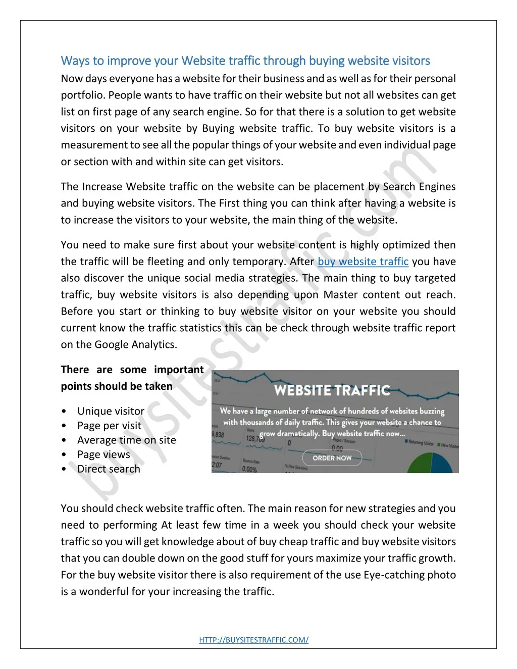 ways to improve your website traffic ways