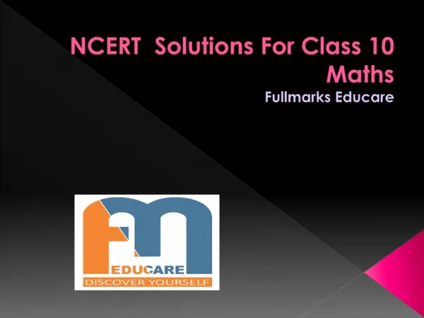 NCERT  Solutions For Class 10 Maths-Fullmarkseducare