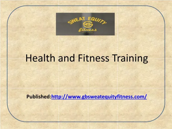 Health and Fitness Training