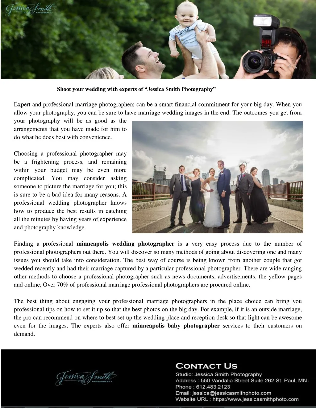 shoot your wedding with experts of jessica smith