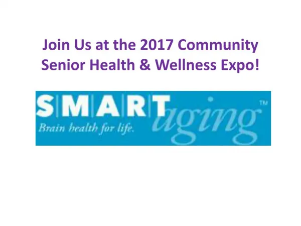 Join us at the 2017 community senior health expo!